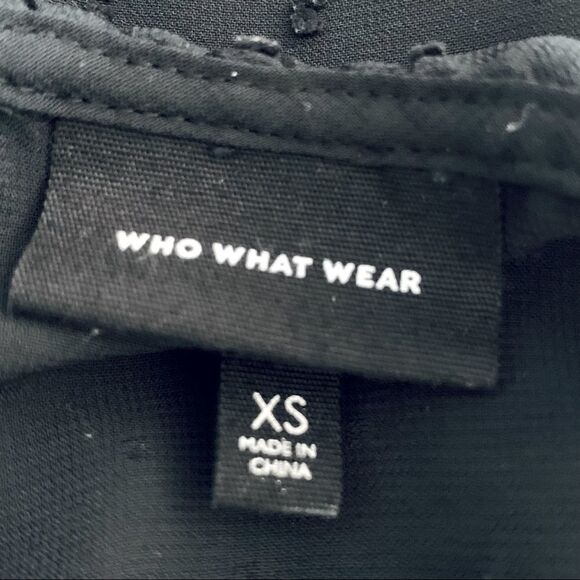 Who What Wear Black Swiss Dot Ruffled Button Down Blouse Size XS - Picture 10 of 11